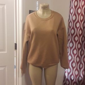 Forever 21 Oversized Sweatshirt Size Large Camel